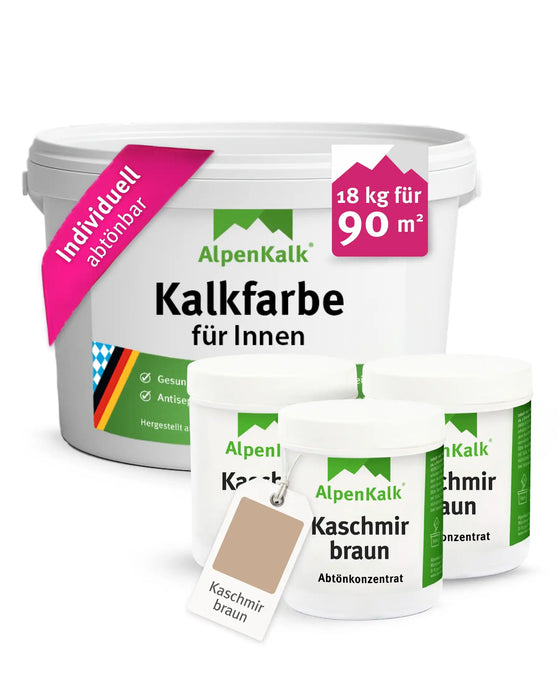 Kalkfarbe INNEN Kaschmir-Braun 18 kg (90 m²)