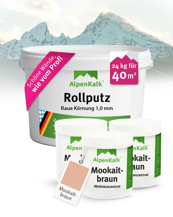 Rollputz RAU 24 kg Mookait-Braun