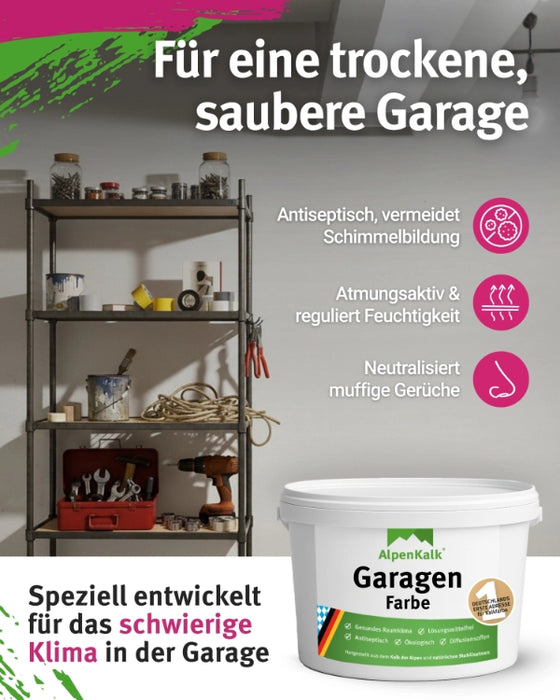 GaragenFarbe - Kalkfarbe 14 kg  / ca. 70 m²