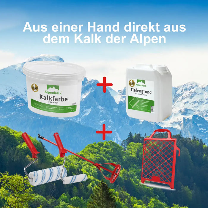 Kalkfarbe INNEN 14 kg (ca. 65 m ²) Starterpaket