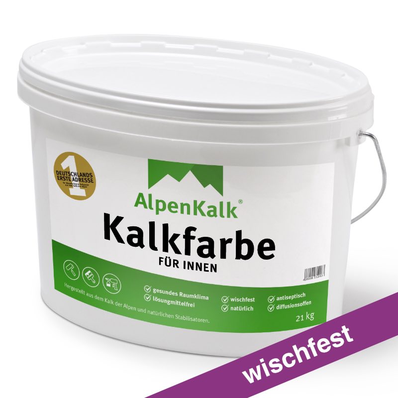 Alpenkalk Farbe für Innen - extra wischfest