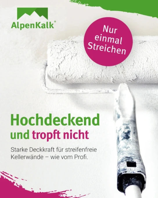 Kellerfarbe - Kalkfarbe 14 kg  / ca. 70 m²