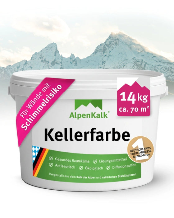 Kellerfarbe - Kalkfarbe 14 kg  / ca. 70 m²