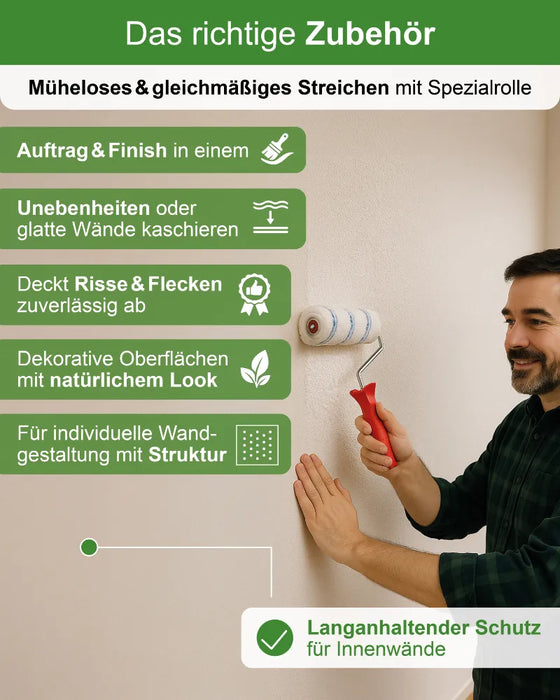 Rollputz rau (1,0 mm) jetzt 7 kg (5+2) / ca. 12 m²