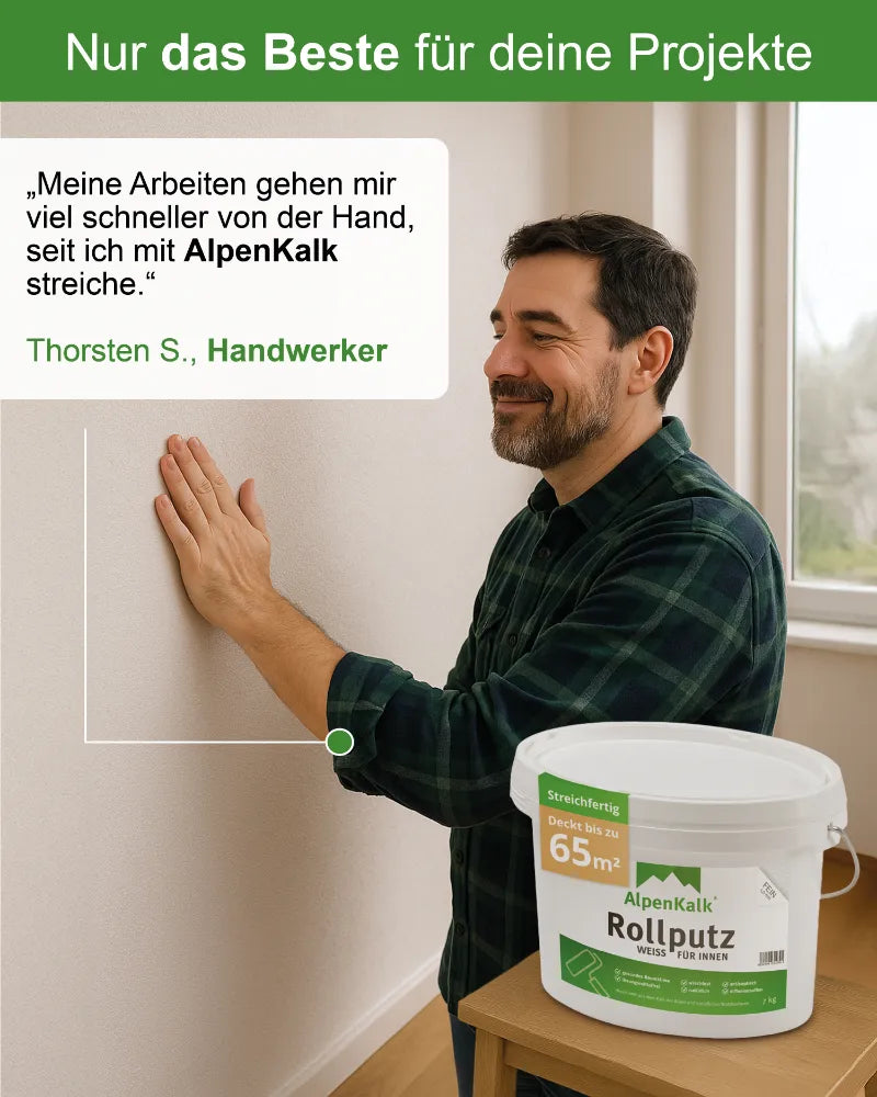 Rollputz fein (0,5 mm) jetzt 7 kg (5+2) / ca. 20 m²