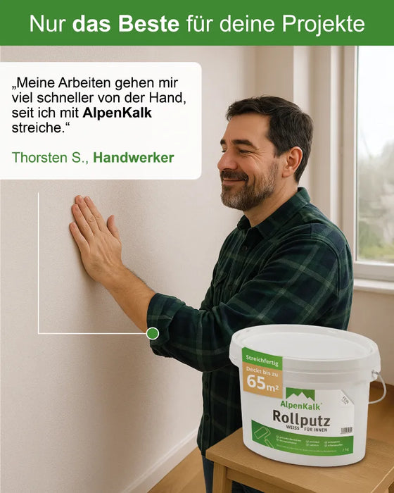 Rollputz rau (1,0 mm) jetzt 7 kg (5+2) / ca. 12 m²