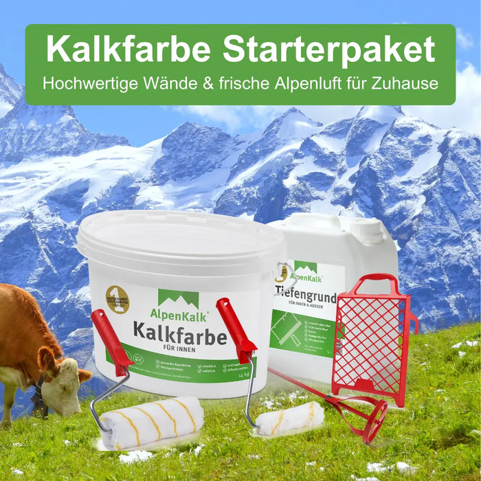 Kalkfarbe INNEN 14 kg (ca. 65 m ²) Starterpaket