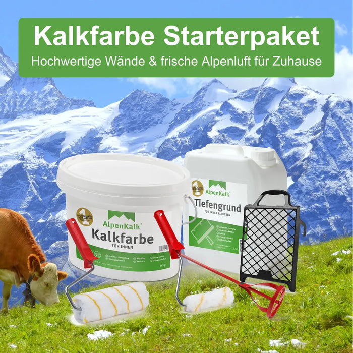 Kalkfarbe INNEN 6 kg (ca. 30 m ²) Starterpaket