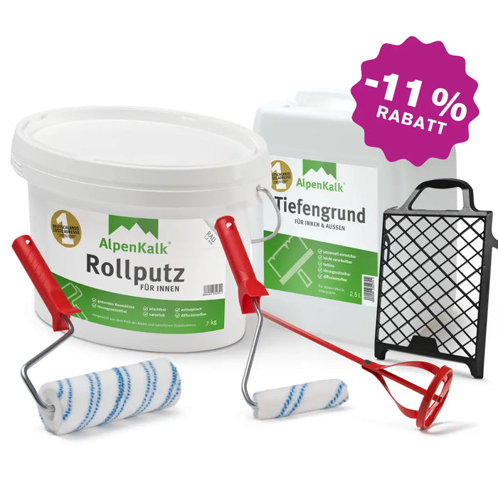 Rollputz RAU 7 kg (ca. 12 m²) Starterpaket