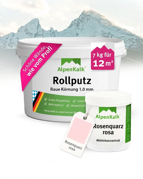 Rollputz RAU 7 kg Rosenquarz-Rosa
